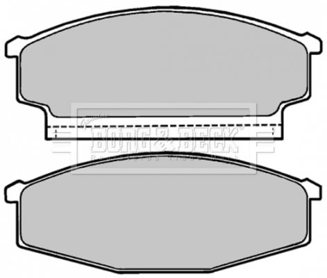 BORG & BECK Комплект тормозных колодок, дисковый тормоз BBP1167